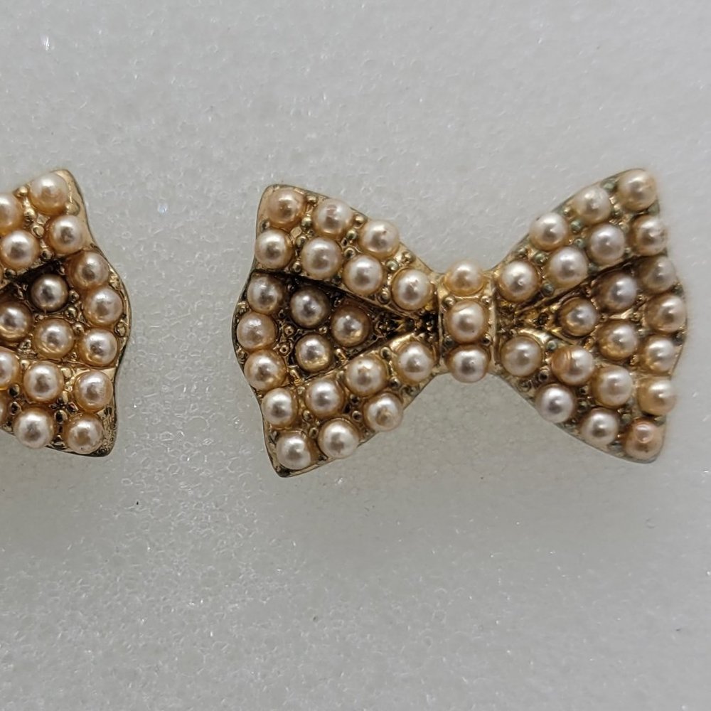 Earrings Bow Gold Post/Stud  E_OT0014.